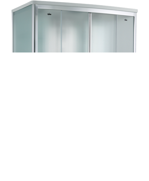 TIMO Comfort Душевая кабина прямоугольная, размер 150х88 см, профиль - хром / стекло - матовое, двери раздвижные - фото 252844