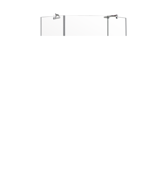 TIMO Tl Душевой уголок пятиугольная, размер 100х100 см, профиль - хром / стекло - прозрачное, двери распашные - фото 252925