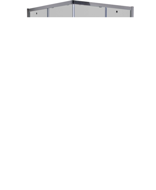 TIMO Altti Душевой уголок квадратная, размер 90х90 см, профиль - хром / стекло - матовое, двери раздвижные - фото 252957