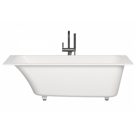 SALINI Orlanda Встраиваемая ванна с прямоугольной чашей, регулируемые ножки, донный клапан "Up&Down" белый, сифон, интегрированный слив-перелив размер 170х80 см, белый - фото 256647
