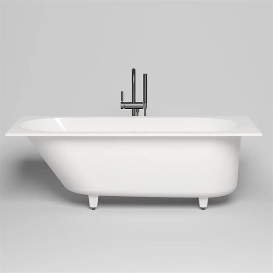 SALINI Ornella Встраиваемая ванна с прямоугольной чашей, регулируемые ножки, донный клапан "Up&Down" белый, сифон, интегрированный слив-перелив размер 170х70 см, белый - фото 256847