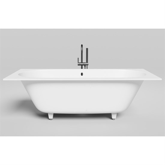 SALINI Ornella Встраиваемая ванна с прямоугольной чашей, регулируемые ножки, донный клапан "Up&Down" белый, сифон, интегрированный слив-перелив размер 180х80 см, белый - фото 257326