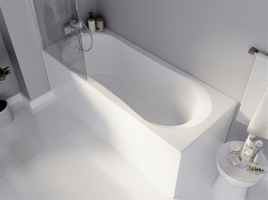 1MARKA Libra Ванна прямоугольная пристенная размер 170х70 см, цвет белый - фото 259119