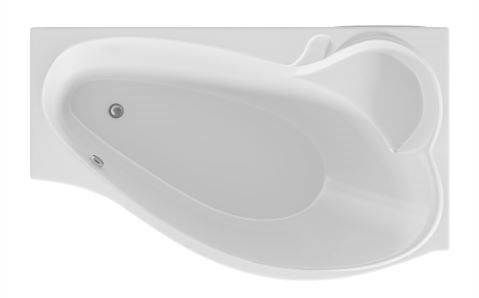 1MARKA Gracia Ванна асимметричная пристенная размер 170х100 см, цвет белый - фото 259448