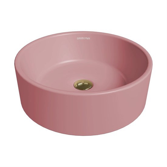GROSSMAN Color Раковина накладная диаметр 40 см цвет розовый матовый - фото 259792