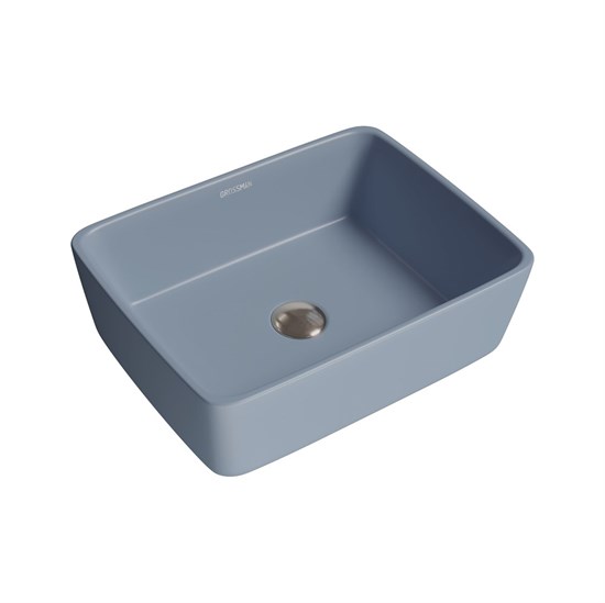 GROSSMAN Color Раковина накладная размер 50х40 см цвет голубой матовый GR-3016BSM-21