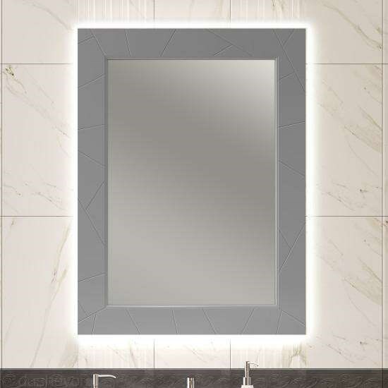 OPADIRIS Луиджи Зеркало с подсветкой 70 см, цвет серый матовый - фото 263960