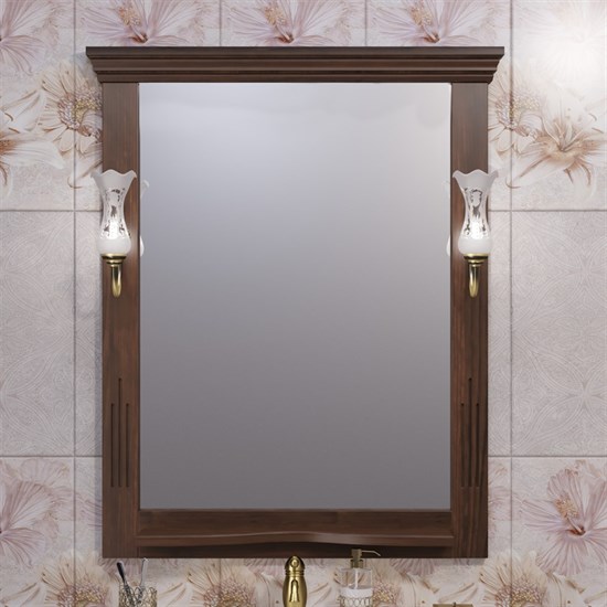 OPADIRIS Риспекто Зеркало с подсветкой 80 см, цвет орех антикварный - фото 264045