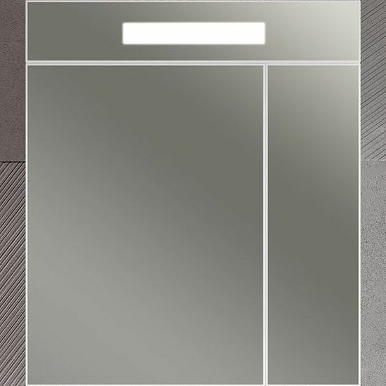 OPADIRIS Фреш Зеркальный шкафчик с подсветкой 70 см, белый - фото 264091