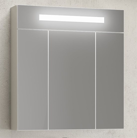 OPADIRIS Фреш Зеркальный шкафчик с подсветкой 80 см, белый - фото 264097