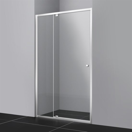 WASSERKRAFT Aula 11P Душевая дверь распашная ширина 110 см, профиль - хром / стекло - прозрачное, стекло 6 мм - фото 265256