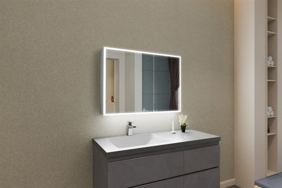 ESBANO Зеркальный шкаф с подсветкой размер: 80х70х14 - фото 271944