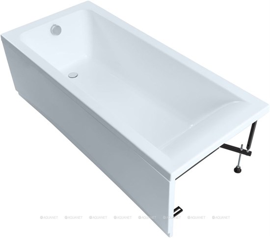 AQUANET Bright Ванна акриловая прямоугольная встраиваемая / пристенная размер 175x75 см с каркасом, белый - фото 272317