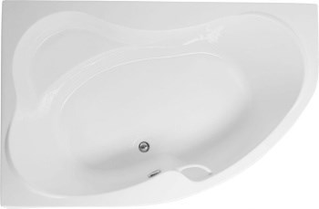 AQUANET Capri Ванна акриловая асимметричная встраиваемая / пристенная размер 170x110 см с каркасом L, белый - фото 272379