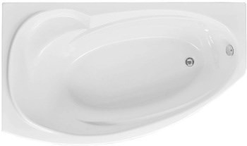 AQUANET Jersey Ванна акриловая асимметричная встраиваемая / пристенная размер 170x100 см с каркасом L, белый - фото 272722