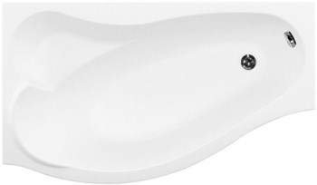 AQUANET Palma Ванна акриловая асимметричная встраиваемая / пристенная размер 170x100 см с каркасом L, белый - фото 273034