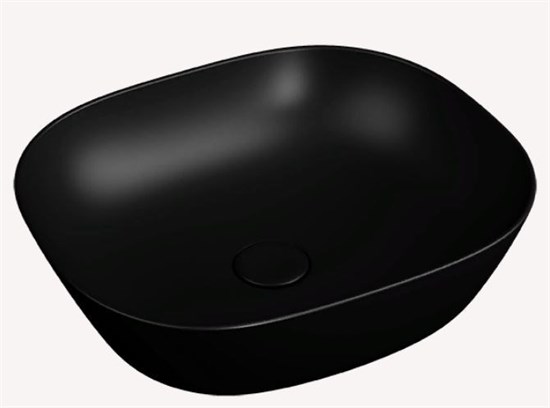 VITRA Plural Раковина-чаша низкая, квадратная 45 cм, цвет матовый черный 7810B483-0016 - фото 273747