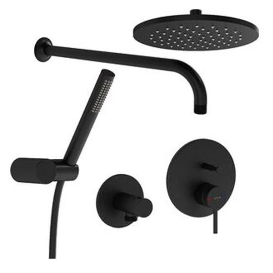 VITRA Origin Набор встроенной душевой системы, цвет черный матовый A4926636EXP - фото 273800