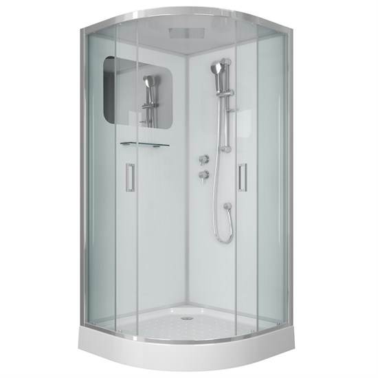 NIAGARA Premium Душевая кабина 1/4 круга размер 90x90 см, профиль - хром / стекло - прозрачное NIAGARA60010114 - фото 289293