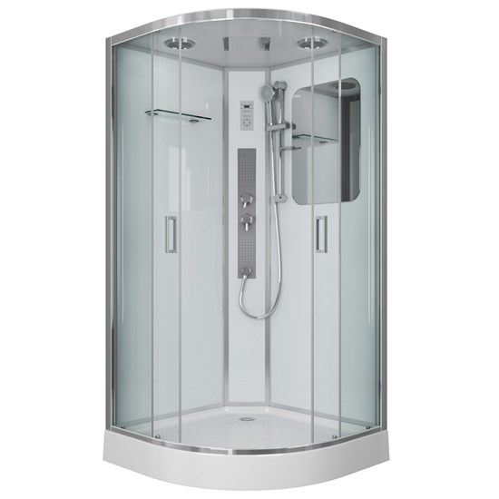 NIAGARA Premium Душевая кабина 1/4 круга размер 90x90 см, профиль - хром / стекло - прозрачное NIAGARA60010114G - фото 289299