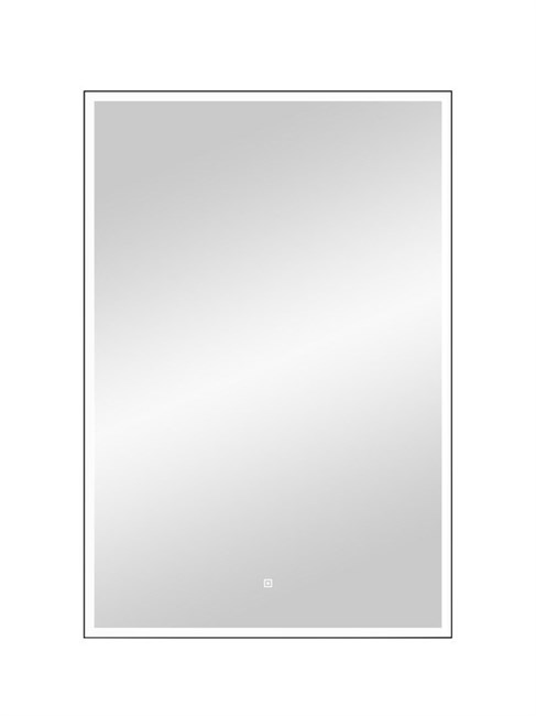 CONTINENT Зеркало с подсветкой прямоугольное (ШxВ) 100x70 см, сенсор, цвет черный ЗЛП2616