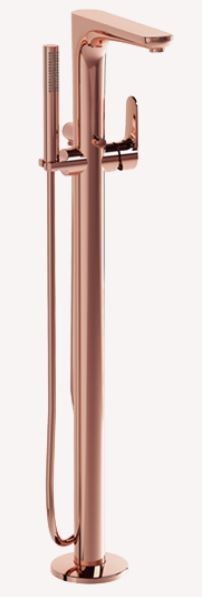 VITRA Root Round Напольный смеситель, медь A4274126EXP - фото 295983