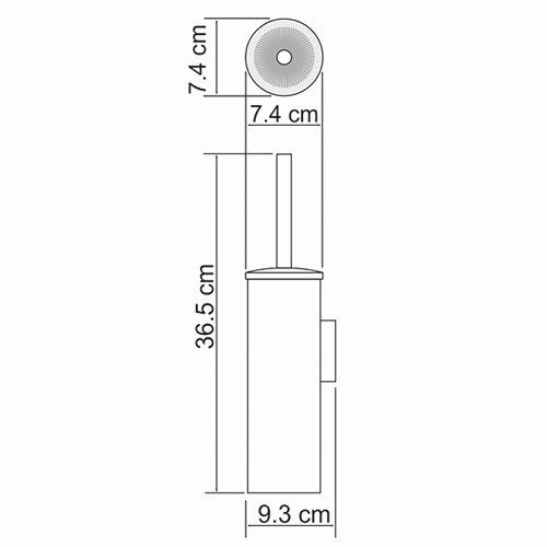 WASSERKRAFT NEW K-1087GUN METAL Щетка для унитаза подвесная, оружейная сталь K-1087GM - фото 301964