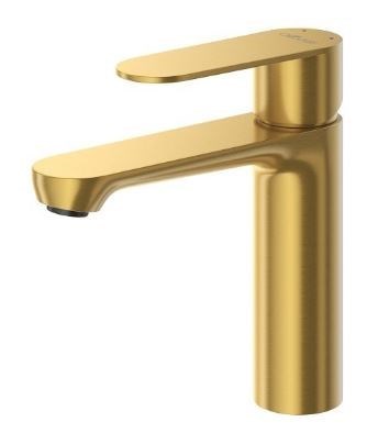 CEZARES Stylus Смеситель для раковины однорычажный с донным клапаном, брашированное золото STYLUS-LS-BORO - фото 303540