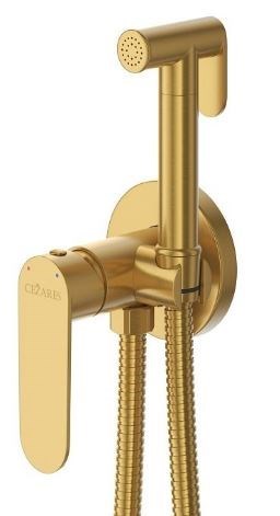 CEZARES Stylus Гигиенический душ со смесителем, брашированное золото STYLUS-DIF-BORO - фото 303593