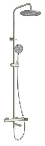 CEZARES Stylus Душевая стойка со смесителем и изливом, сатин STYLUS-CVD-IN - фото 303725