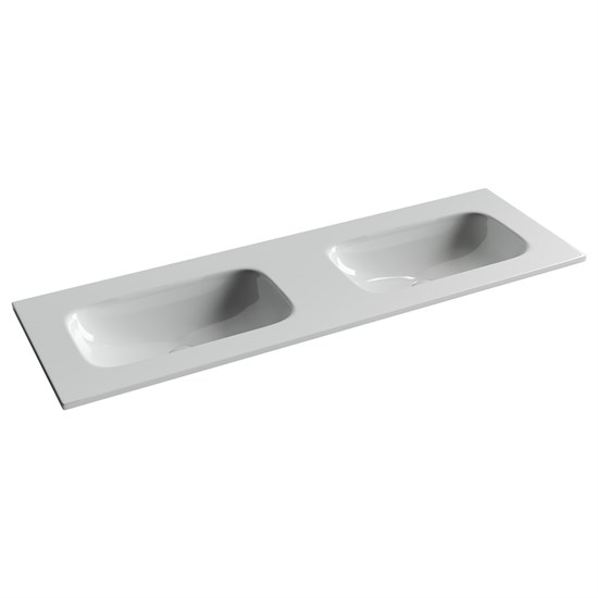 CERAMICA NOVA Grace Раковина накладная мебельная прямоугольная 1410x457x137 с двумя чашами без отверстий под смеситель цвет белый CN7022wx - фото 310968