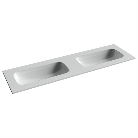 CERAMICA NOVA Grace Раковина накладная мебельная прямоугольная 1610x457x137 с двумя чашами без отверстий под смеситель цвет белый CN7023wx - фото 310984