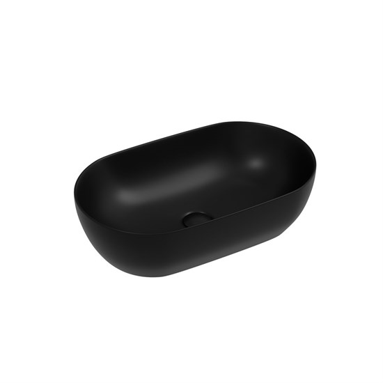 CERAMICA NOVA Twist Раковина накладная овальной формы 500x300x140 черный матовый CN12001MB - фото 311019