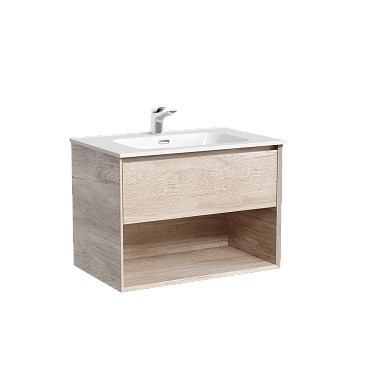 SANCOS Marmi 1.0 Тумба подвесная 690х445х520 c одним ящиком оснащенным доводчиками скрытого монтажа и открытой нишей, дуб галифакс натуральный, арт. MR1.070EG MR1.070EG - фото 317306