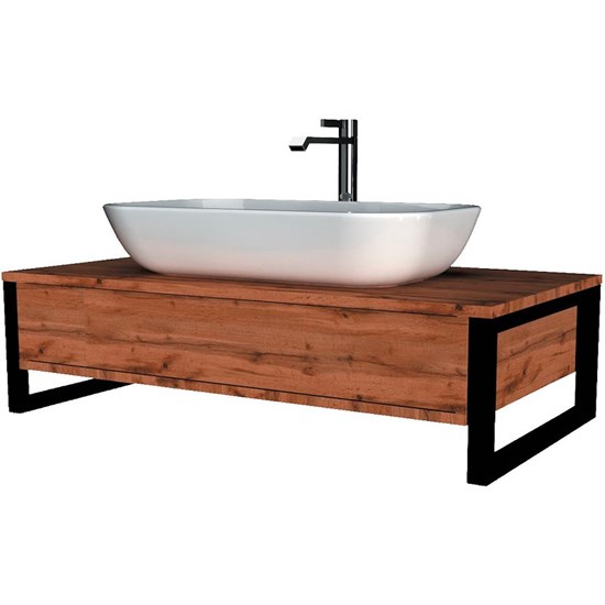 1MARKA Grunge Loft Тумба под раковину подвесная ширина 70 см, цвет дуб Вотан Ц0000015940 - фото 324487