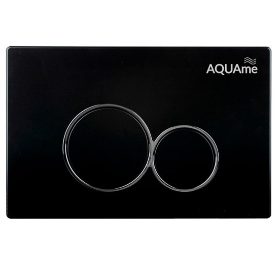 AQUAme Панель смыва для инсталляции, черный AQM4101B - фото 325759