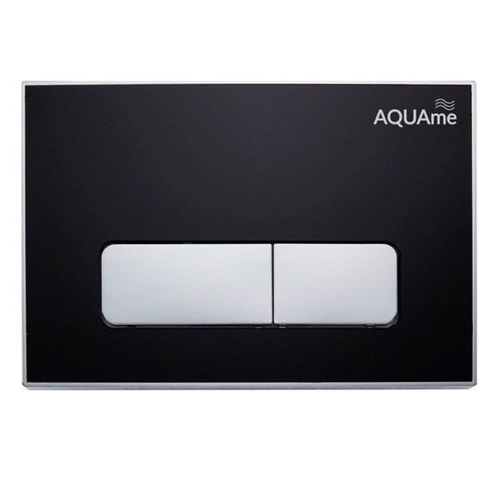 AQUAme Панель смыва для инсталляции акриловая, черный AQM4104B - фото 325781