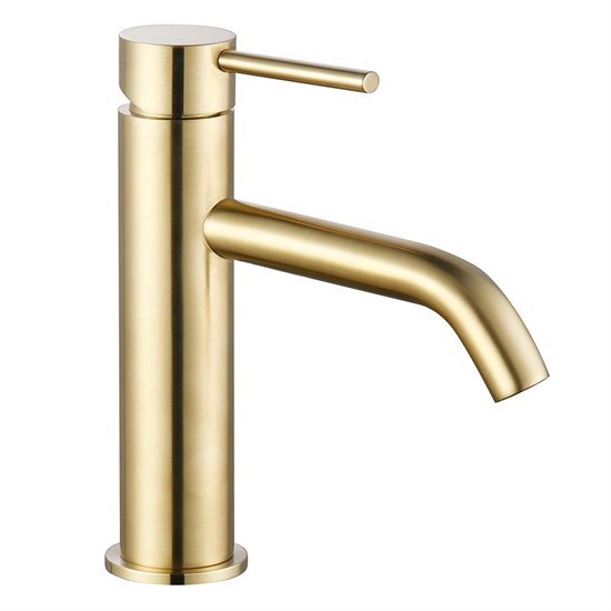 AQUAme Siena Смеситель для раковины однорычажный 82мм, Brushed gold AQM6210BG - фото 326080
