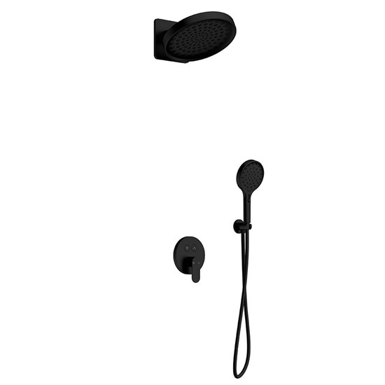 AQUAme Набор для комплектации душа со смесителем, Черный матовый AQM8402MB - фото 326931