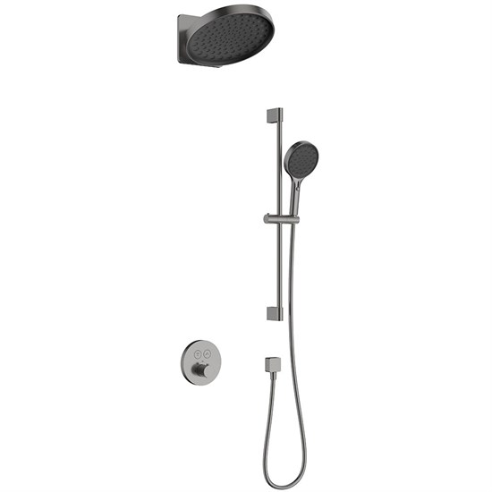 AQUAme Набор для комплектации душа с термостатом, Gun metal AQM8403GM - фото 326951