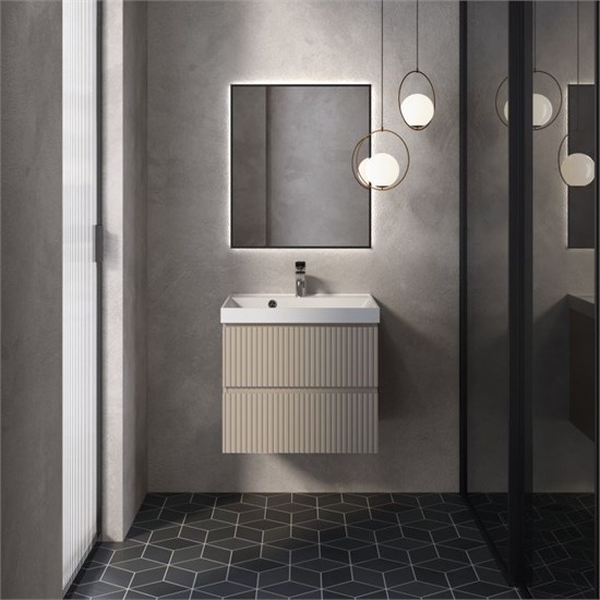 AQUAme "S1" тумба под умывальник подвесная 60 см., цвет бежевый. AQM900160BG - фото 327214