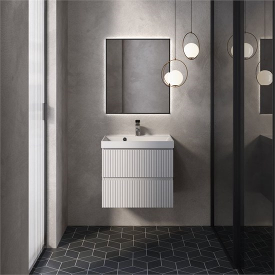 AQUAme "S1" тумба под умывальник подвесная 60 см., цвет белый глянец. AQM900160WH - фото 327222