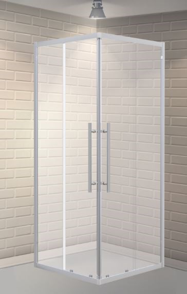 ESBANO Flex Душевое ограждение квадратное размер 100x100 см двери раздвижные, профиль - хром / стекло - прозрачное ESOGF100KVC - фото 327513