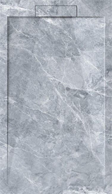 ESBANO Luxe Поддон прямоугольный из искуственного камня, крышка слива из искуственного камня размер 120x80 см, серый ESPLM128VG - фото 327530