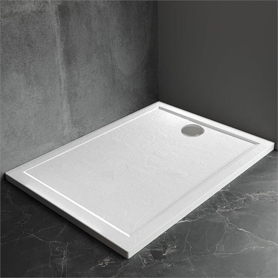 VECONI Pietra Душевой поддон квадратный, 1000x1000x30, искусственный камень, белый PT-W-100100-RU - фото 327561