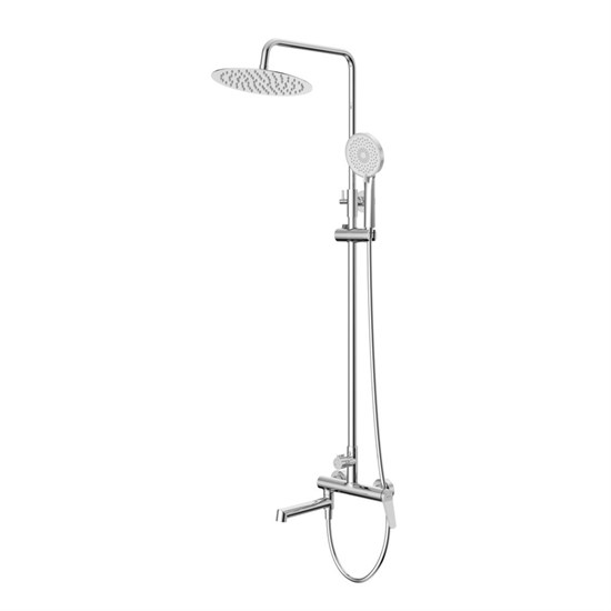 BELBAGNO Unique Душевая стойка со смесителем и изливом, хром UNIQUE-VSCM-CRM - фото 328467