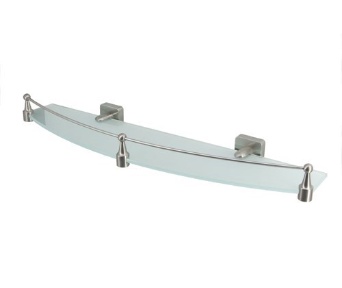 WASSERKRAFT Rhin K-8744 Полка стеклянная с бортиком, хром WASSERKRAFT 8744 - фото 329019