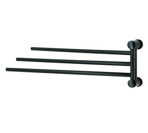 WASSERKRAFT K-1033BLACK Держатель полотенец тройной, черный WASSERKRAFT 1033B - фото 329057