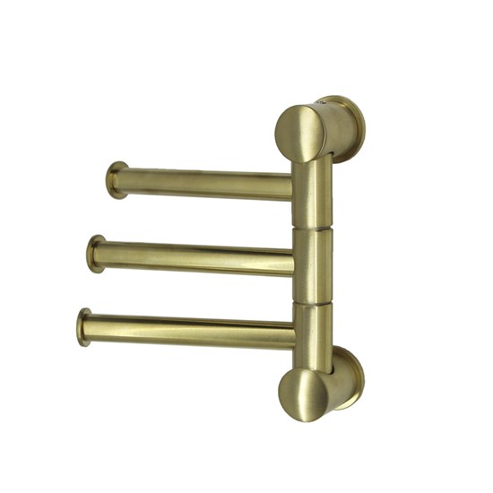 WASSERKRAFT K-1053BRUSHED GOLD Держатель полотенец тройной, золото WASSERKRAFT 1053BG - фото 329126