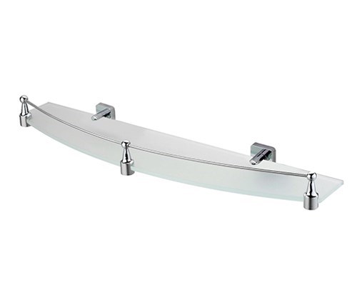 WASSERKRAFT Dill K-3944 Полка стеклянная с бортиком, хром WASSERKRAFT 3944 - фото 329386